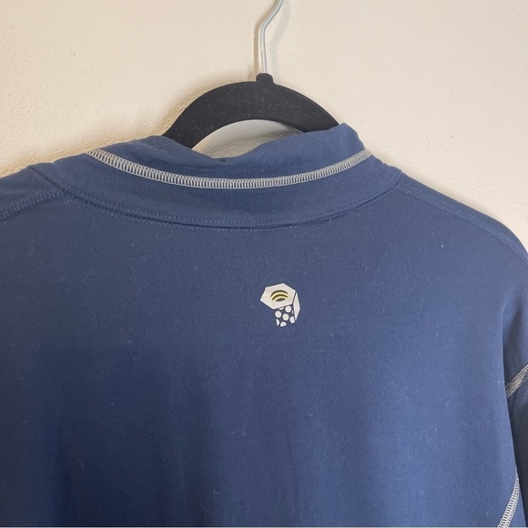Mountain Hardwear 1/4 Zip Performance Pullover Long Sleeves Size L Men’s Blue - Picture 8 of 11